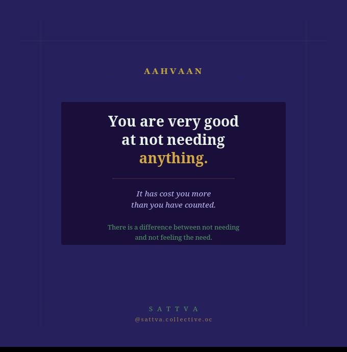 Sattva post describing a gentle weekend healing practice.