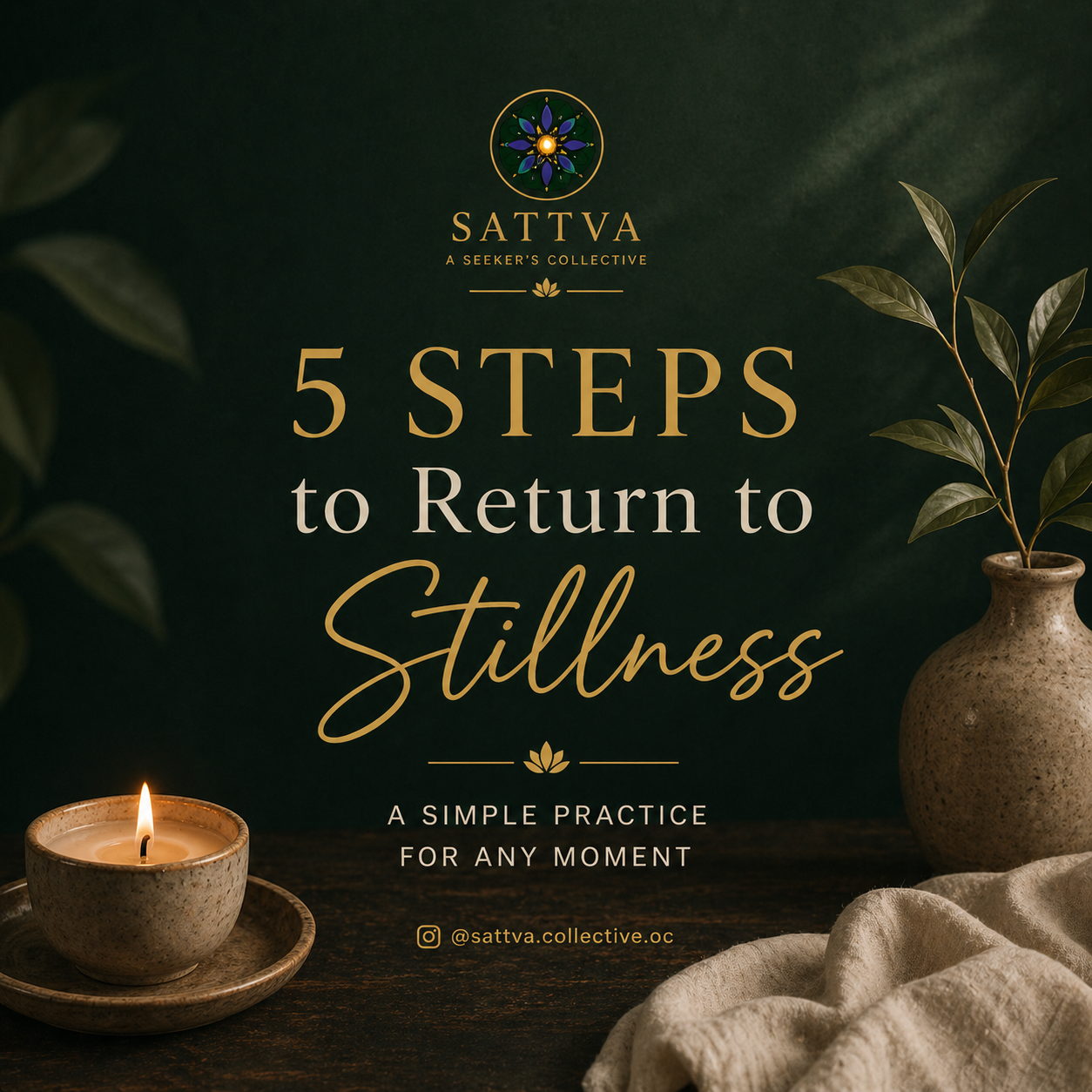 Sattva post reading five steps to return to stillness.